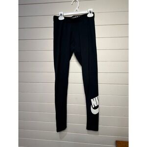 Nike Womens Black Futura Just Do It Leggings Size S Logo Athletic Gym Workout